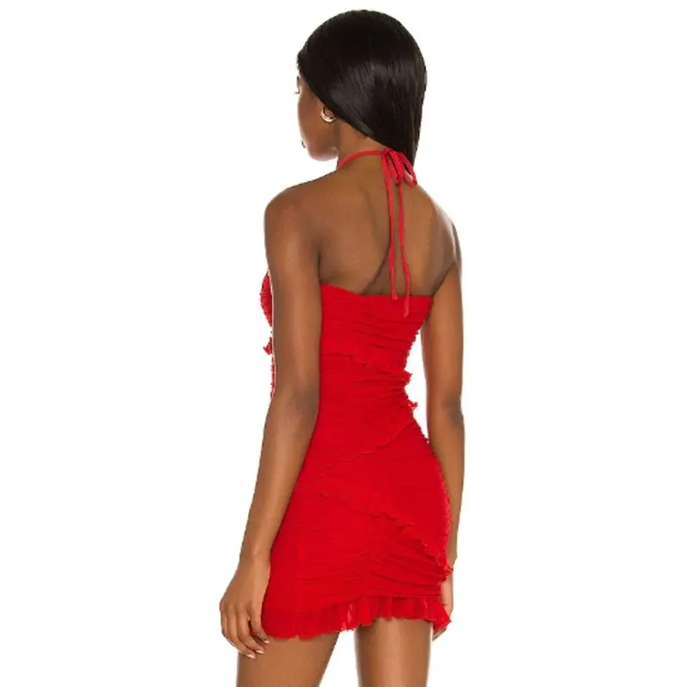 Majorelle Kaylee Mini Dress Size Medium in Red